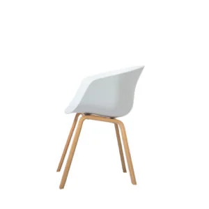 SILLA AUXILIAR CAPELLA MAD/PLASTICO BLANCO